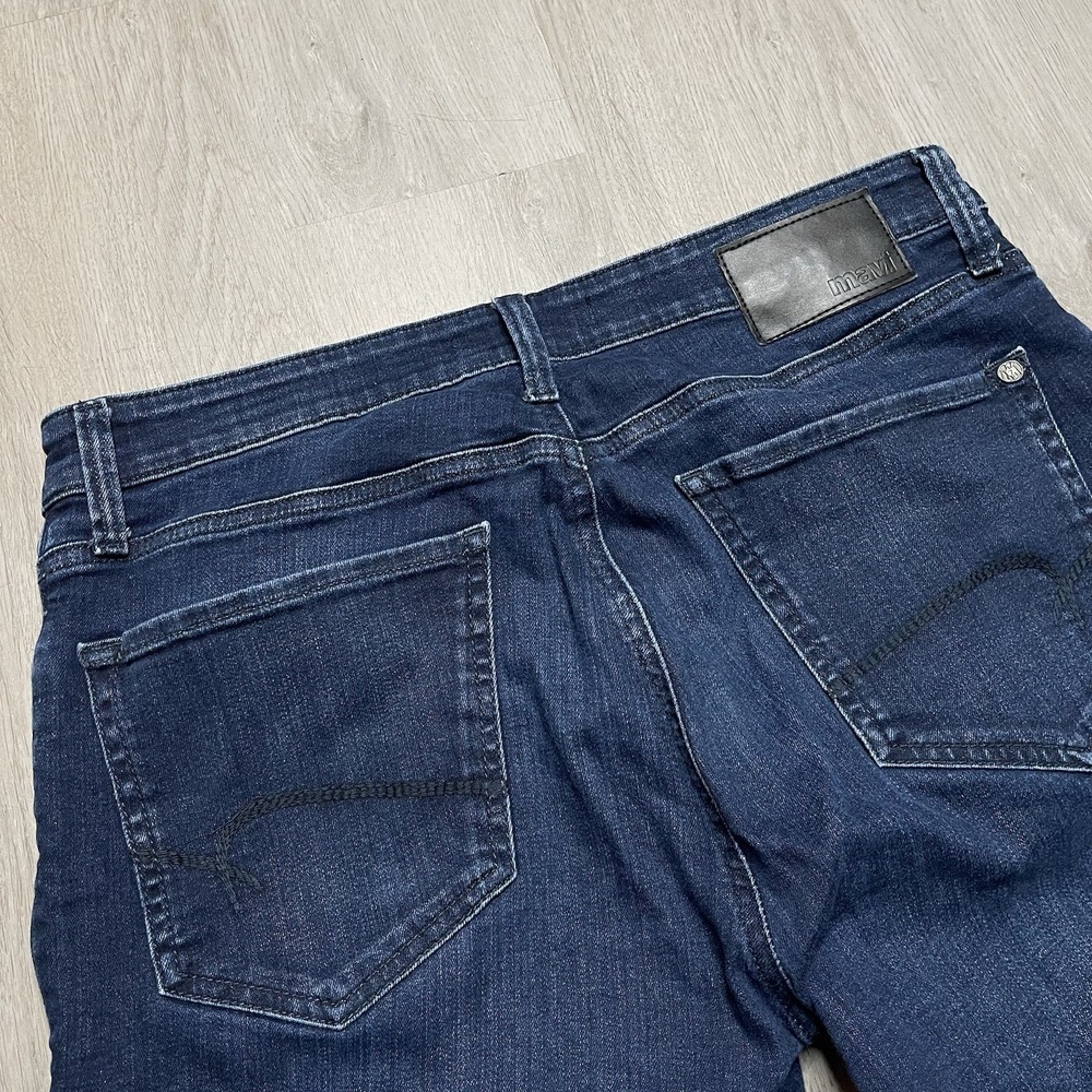 Mavi Jake Jeans Mens 34x31 Blue Slim Leg Cotton Blend Stretch Preppy Mid Rise - Picture 6 of 12